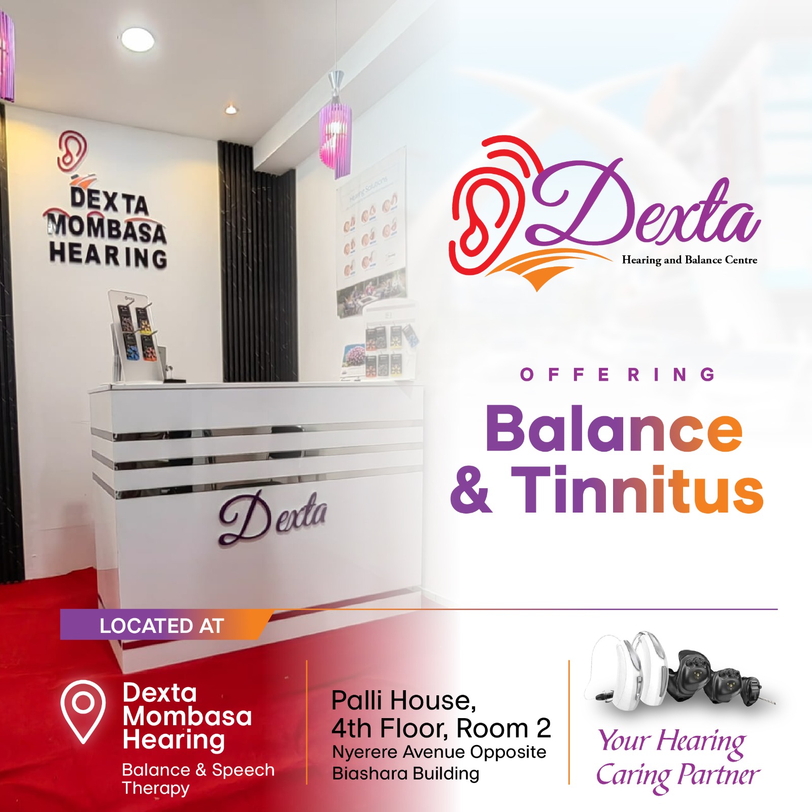 Balance and Tinnitus services at Dexta Hearing Mombasa